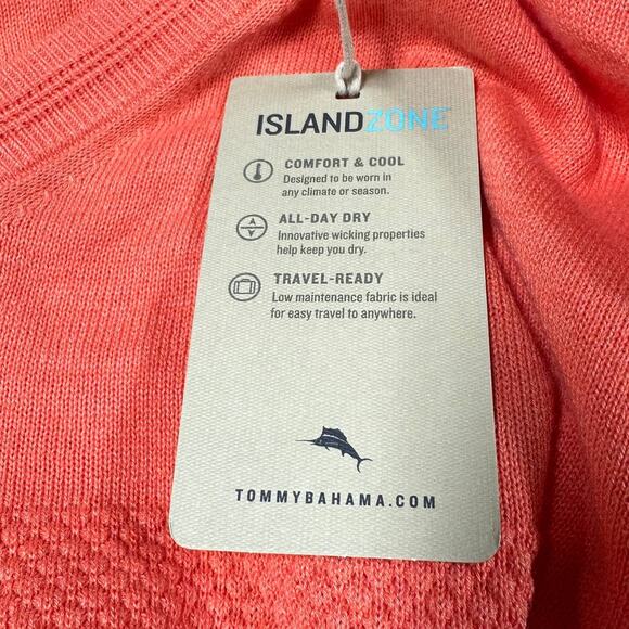 Tommy Bahama NWT Island Zone Big Tall Orange Sweater Men's Size 2XLT V-Neck - Picture 5 of 11